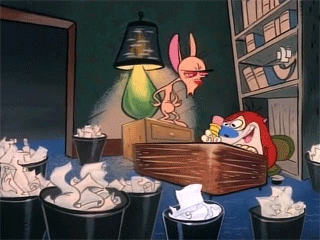Ren And Stimpy Writing GIF - Find & Share on GIPHY
