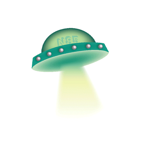 Spaceship Sticker by n85sportswear