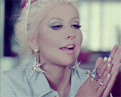 christina aguilera smile GIF