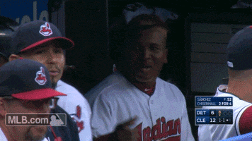 cleveland indians finger wag GIF by MLB