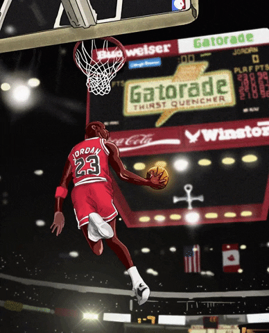 Flying Michael Jordan GIF by Gifes Con Ensalada