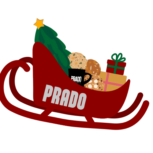 Christmas Sleigh Sticker by PRADO CAFE