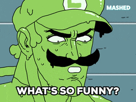 Not Laughing Super Mario GIF by Mashed