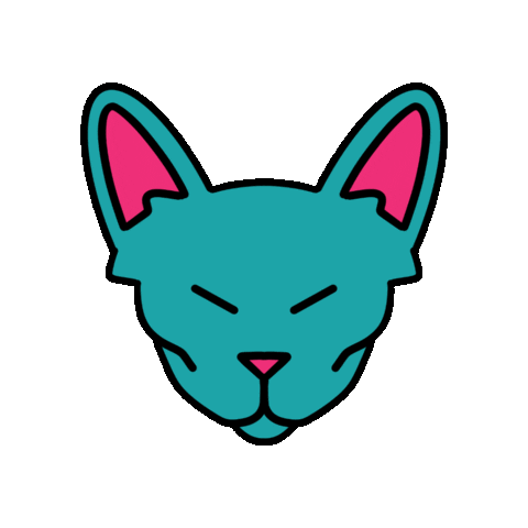 Cat Face Sticker by Pionicon Studios