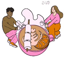 Coffee Cafe Sticker by Lara Paulussen