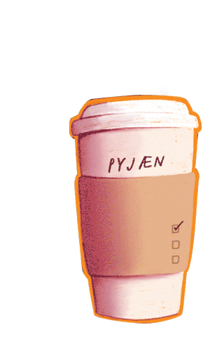 Coffee Cup Sticker by PYJÆN