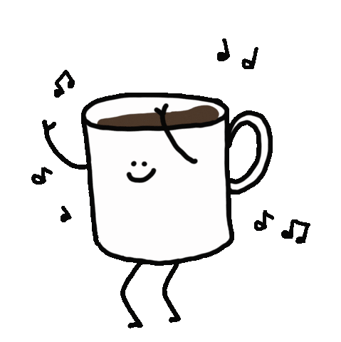 Happy Coffee Day Sticker by haenaillust