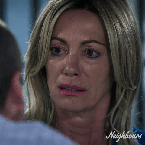 Worry What GIF by Neighbours (Official TV Show account)