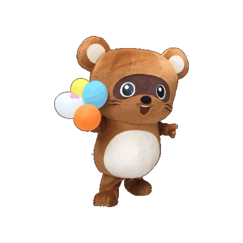 Raccoon Dog Hello Sticker by KUWAZAWA-Holdings