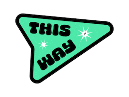 This Way Arrow Sticker