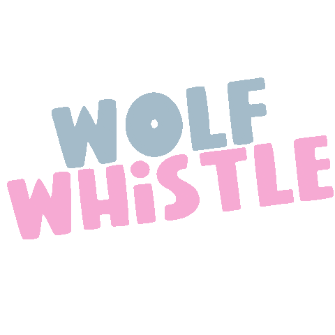 Wolf Whistle Sticker by Little Rae Prints