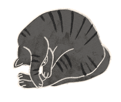 Sleeping Cat Sticker by madebymate