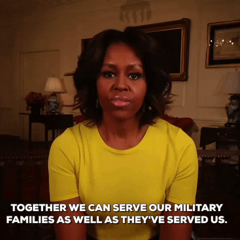 michelle obama together we can serve our military families as well as they're served us GIF by Obama