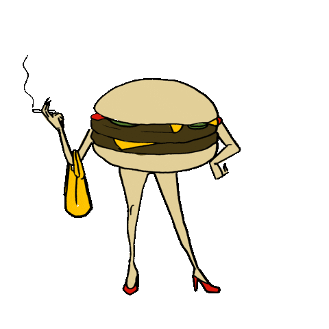 Burger Smoking Sticker