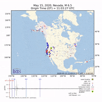 Earthquake Nevada GIF by Incorporated Research Institutions for Seismology (IRIS)