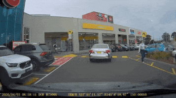 Wind Takes Receipt From Cart And Puts It Right Back GIF