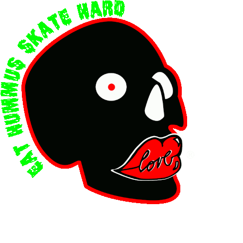 Skate Skull Sticker by LOVE Hummus