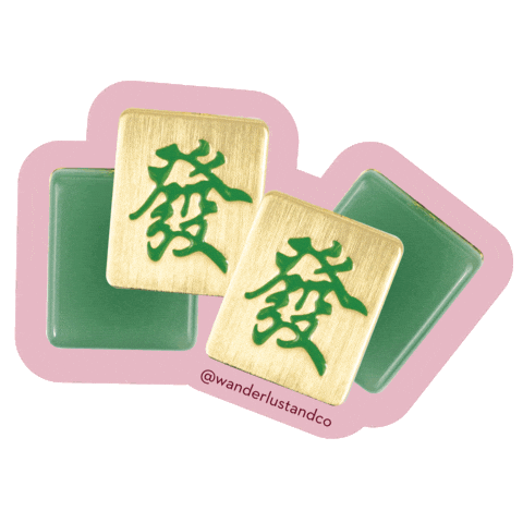 Mahjong Youareloved Sticker by Wanderlustandco