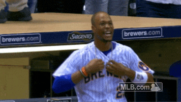 excited keon broxton GIF by MLB