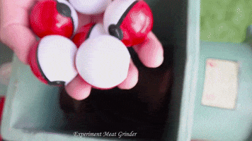 ExperimenMeatGrinder pokemon candy satisfying meat GIF