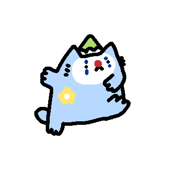 Happy Blue Cat GIF by sillynub