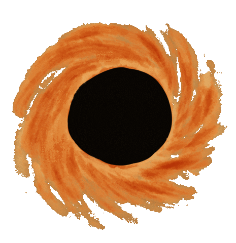 Black Hole Loop Sticker by Eleonora Svanberg