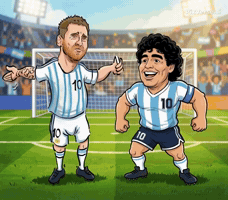 Messi Maradona GIF
