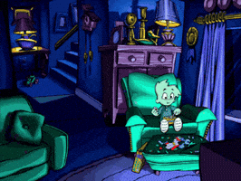 Pajama Sam Eating GIF