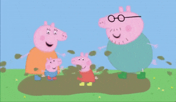 peppa pig water filled muddy puddle