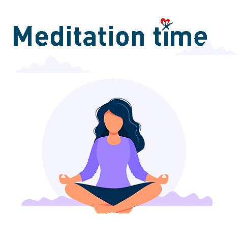 Meditation Sticker by Magniflex