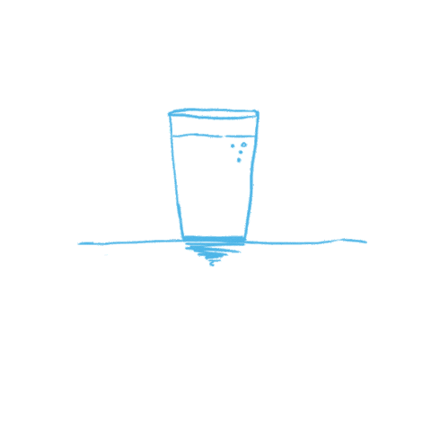Water Glass Sticker