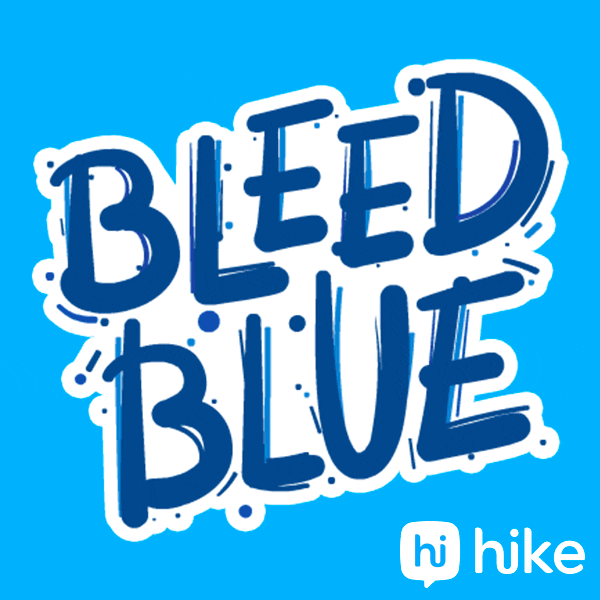 Bleed Blue Cricket World Cup GIF by Hike Sticker Chat