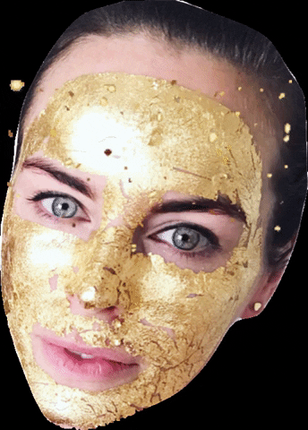 sarahbakker171 beauty skincare gold mask GIF