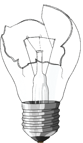 distrattamente light idea light bulb lampadina Sticker