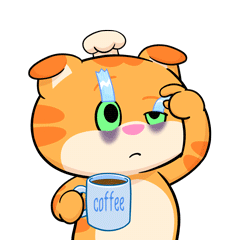 Sleepy Cat Sticker by UpStudiosWorld