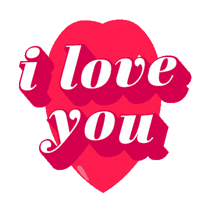 I Love You Hearts Sticker by Michael Shillingburg