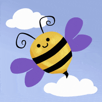 Flying Honey Bee GIF by beckadoodles