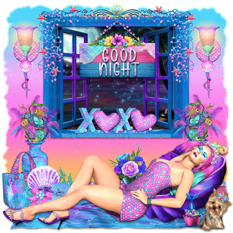 Good Night Mermaid GIF