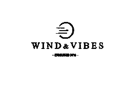 Black And White Logo Sticker by Wind and Vibes