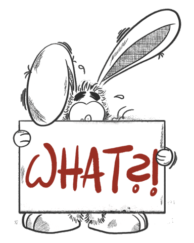 Rabbit What Sticker