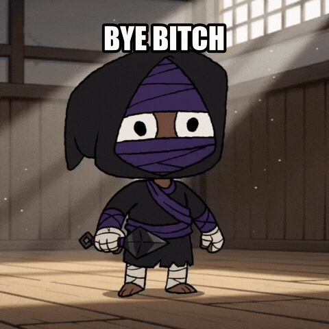 Ninja Goodbye GIF