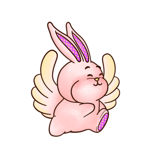 Happy Rabbit Sticker by goyipipi for iOS & Android | GIPHY