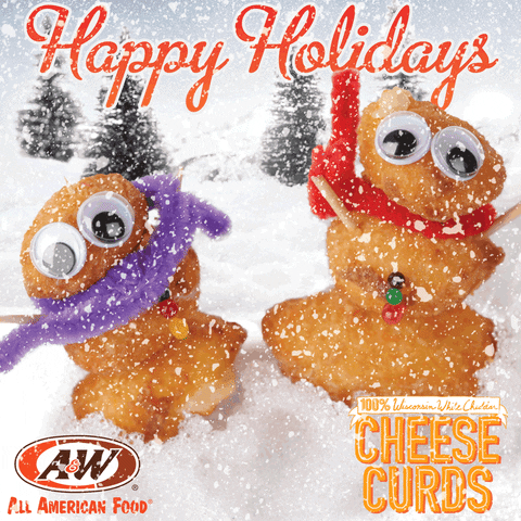 cheese curds christmas GIF by A&W Restaurants