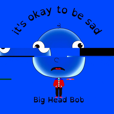 Sad Big Head GIF by BigHeadBob.com