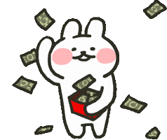 Money 兔子 Sticker
