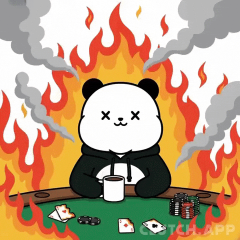 This Is Fine On Fire GIF by Kanpai Pandas