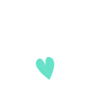 magestudiodedesign heart coracao teal heart coracao verde Sticker