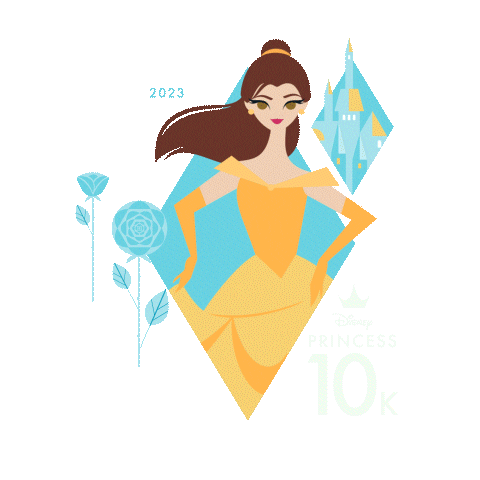 Belle 10K Sticker by Disney Sports