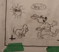 Cute Happy Excited Running Bear GIF