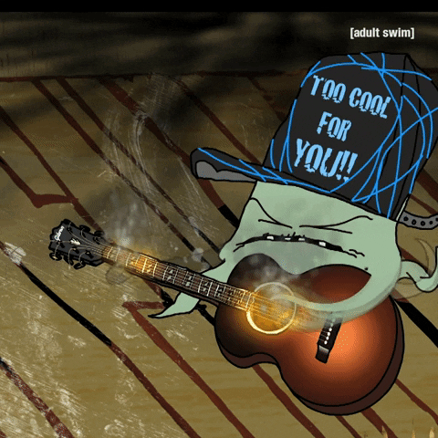 adultswim what cool fire guitar GIF